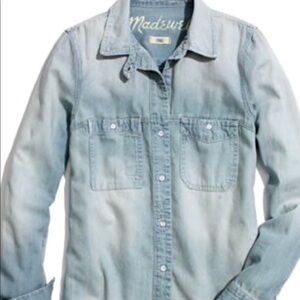 madewell chambray button down shirt
